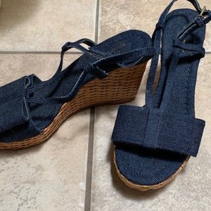 New Kate Spade Navy Wedges Women’s Size 9